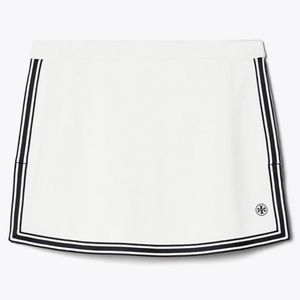 TORY BURCH TECH PIQUÉ SIDE-SLIT TENNIS SKIRT